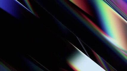 Poster - Abstract animation, 3d render of futuristic background with color dispersion effect, 4k seamless looped video