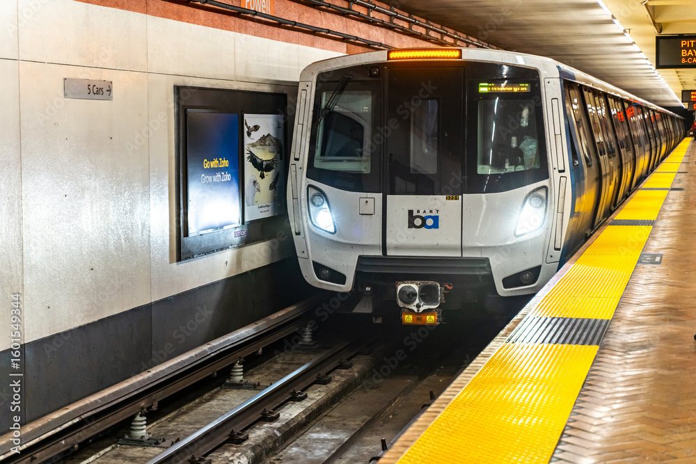 The San Francisco Bay Area Rapid Transit train (Bart) Stock Photo ...