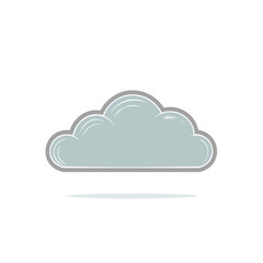 Poster - Stylized gray cloud with shadow and subtle lines for meteorological or environmental content