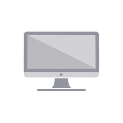Fototapete - Simple Isolated Flat Style Desktop Computer Monitor Screen Display Graphic Icon