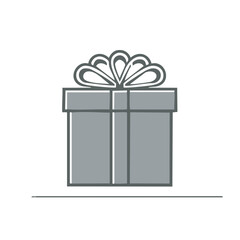 Poster - Chic Vector Gift Box with Bow Ribbon Present Celebration Design Element