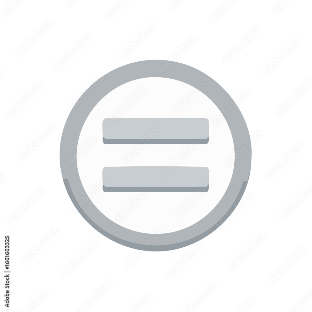 Equals Sign in Circle Math Symbol Equation Arithmetic Sign Equality ...