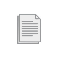 Poster - Stacked Documents Paperwork Icon with Bent Page Corner Text Lines