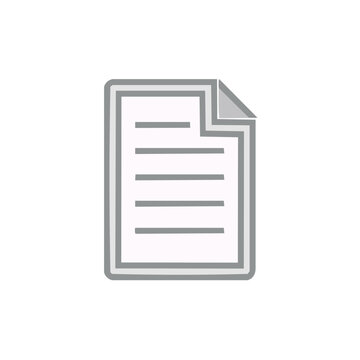 Iconic Document with Folded Corner Depicting Paperwork or Files