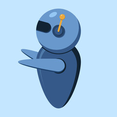 Fototapete - Isometric robot. Futuristic robot. Artificial intelligence robot. Isometric modern robot. Isometric technology