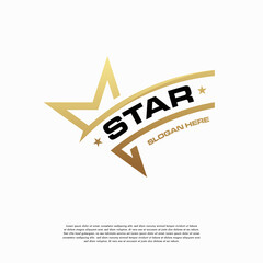 Aufkleber - Luxury Gold Star logo designs template, Elegant Star logo designs