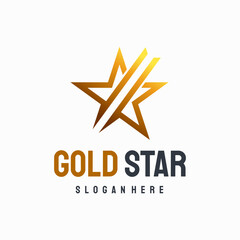Aufkleber - Luxury Gold Star logo designs template, Elegant Star logo designs