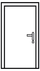 Poster - Minimalist Door Design with Simple Handle in Modern Interior Space