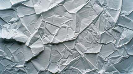  - Crumpled plastic wrap texture in closeup showcases chaotic folds and creases, creating interesting visual effect that evokes sense of disorder and complexity