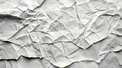  - Crumpled paper texture background in white with shadows creates dynamic visual effect, perfect for various design projects. This versatile texture adds depth and interest to any composition