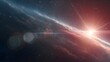© Sekai - Futuristic cosmic art featuring lens flares and deep-space elements invites viewers to boundless interstellar exploration