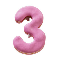 Poster - 3D Font.Chocolate Biscuit Donut Font Concept. Isometric Alphabet. Numbers And Letters. 3d rendering isolated on white background