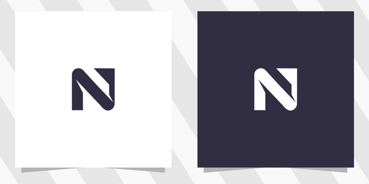 letter n logo design vector