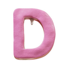 Poster - 3D Font.Chocolate Biscuit Donut Font Concept. Isometric Alphabet. Numbers And Letters. 3d rendering isolated on white background