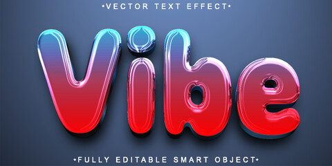 Poster -  Chill Smooth Vibe Mood Energy Flow Style Design Vector Fully Editable Smart Object Text Effect