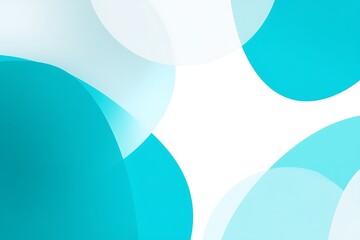 Poster - Discover the Serene Beauty of Abstract Cyan Circles and Ovals Creating a Tranquil and Inviting Visual Experience for Your Creative Projects and Designs