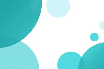 Poster - An Abstract Background Featuring Overlapping Teal and Light Blue Circles and Spheres with Varying Transparency and Soft Focus Effects