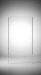 Poster - Elegant Clear Acrylic Sheet Showcase against a Gradient Light Backdrop simple design