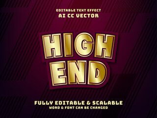 Poster - luxury high-end text effect with gold lettering