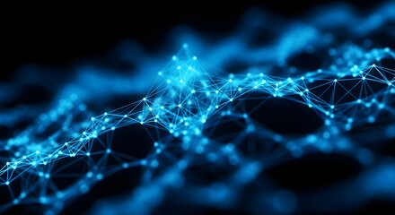 Fototapete - Interconnected Digital Network: An artistic and high-tech digital rendering that captures the essence of the global network.
