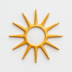 Poster - Abstract Gold Sun Design on White Background