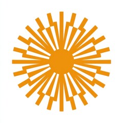 Poster - Abstract Orange Gold Sunburst Design
