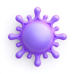 Poster - Abstract Purple Liquid Splatter on White Background