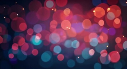 Poster - Abstract bokeh background with colorful glowing lights and blurred spots