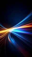 Wall Mural - Abstract vibrant light streaks