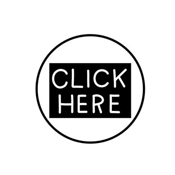 Click Here on round button icon