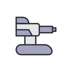 Poster - Isolated Cartoonish Machine With Technological Characteristics And Fine Detailing