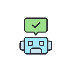 Poster - Affirmative Response From A Robot With A Correctness Approval Symbol