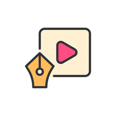 Poster - Vector Video Editing Tool With A Pen For Drawing On Transparent Layer