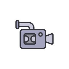 Poster - Vintage Camcorder Illustration Captures Cinematic Style For Retro Designs