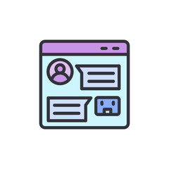 Poster - Digital Communication Interface With User Profile And Chat Bubbles