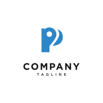 Letter P Location Logo Icon Vector
