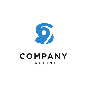 Letter S Location Logo Icon Vector