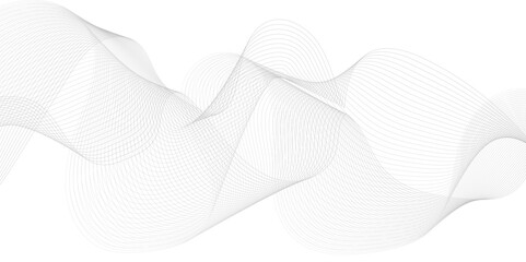 Poster - Abstract wave element for design. Digital frequency track equalizer. Stylized line art background. Vector illustration. Wave with lines created using blend tool.

