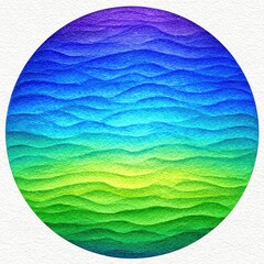 Poster - Abstract Circular Gradient Artwork with Wave Patterns