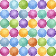 Poster - Pastel Circle Grid Pattern on White Background