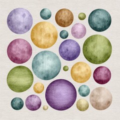 Poster - Abstract Multicolored Circles on Textured Background
