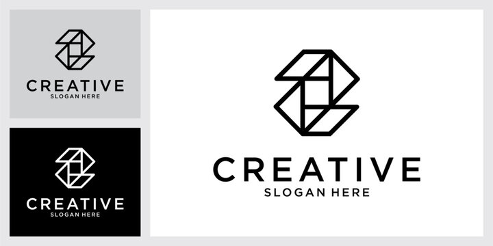 Initial letter Z or ZZ logo design vector concept