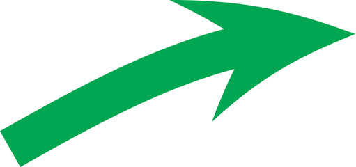 Poster - Green arrow pointing upwards on a black background