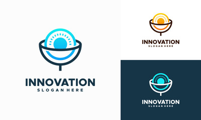 Aufkleber - modern creative innovation idea bulb logo concept vector