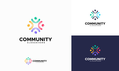Aufkleber - Modern Community logo designs concept vector, Group people  logo template designs