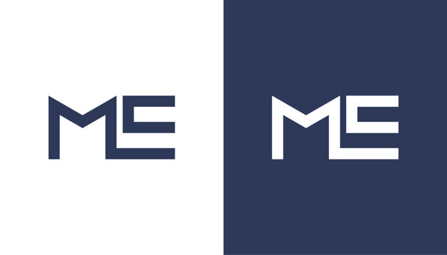 Modern letter EM ME logo design vector template