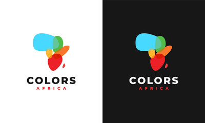 Aufkleber - Colorful Africa Map logo template, African Logo designs concept vector illustration