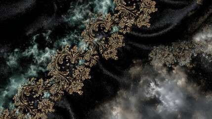 Wall Mural - Stunning Deep Space Nebula With Star Clusters