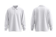 © abdullah - Blank white polo shirt, long sleeves, front & back view (1)
