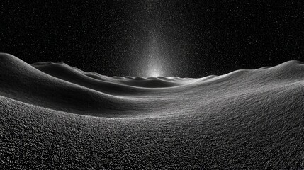 Wall Mural - Abstract Cosmic Landscape With Stars At Night
